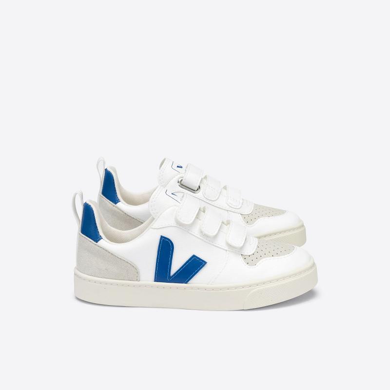 Zapatillas Veja Niños España - V-10 Velcro Tenis Blancas ES3736481